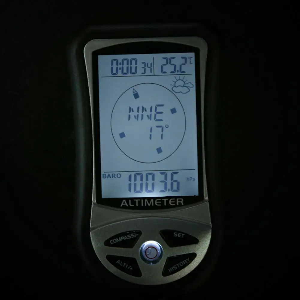 8 в 1 Электронный ручной компас альтиметр барометр термометр прогноз погоды