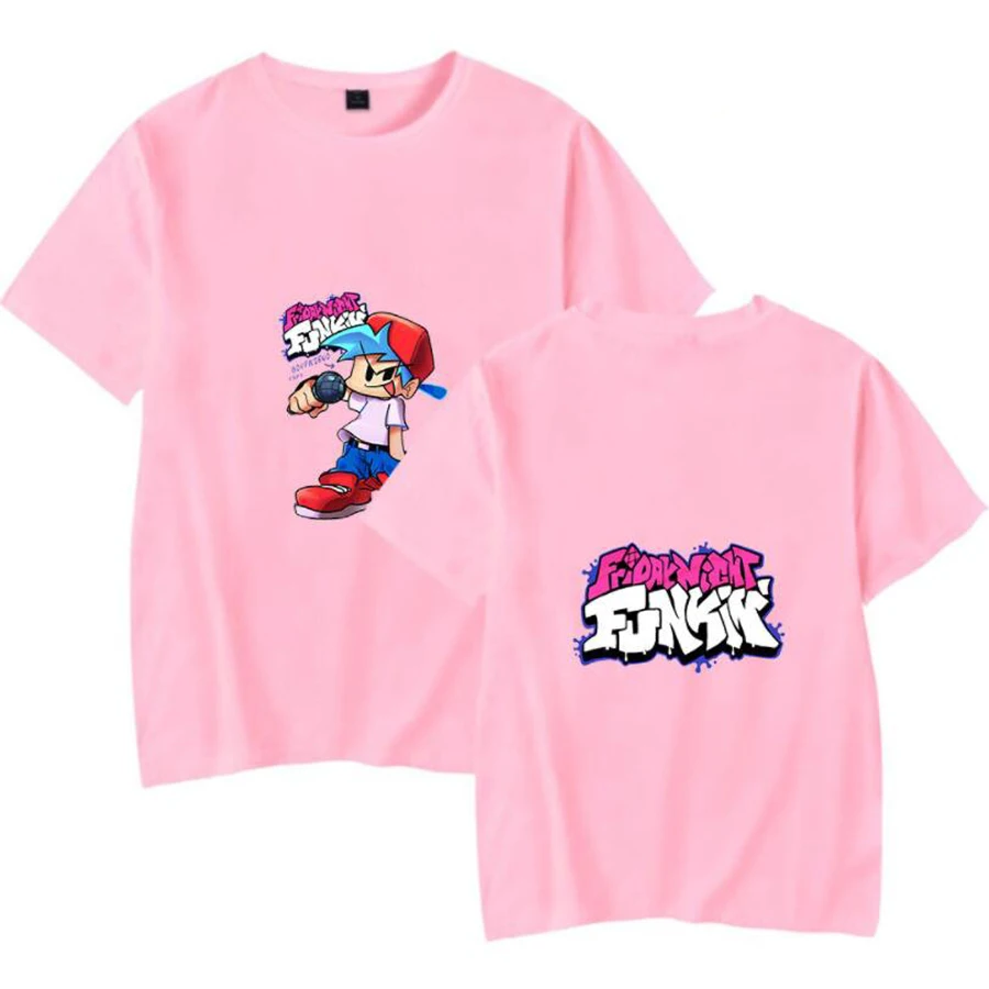 

Anime Game Friday Night Funkin T Shirt Women Men Cosplay Costume 100% Cotton Round Neck Short Sleeve Hip Hop T-Shirt Homme