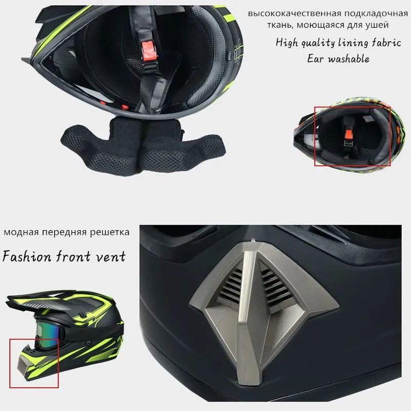 Мотоциклетный шлем и защитный для мотокросса детский питбайка гоночный шапка