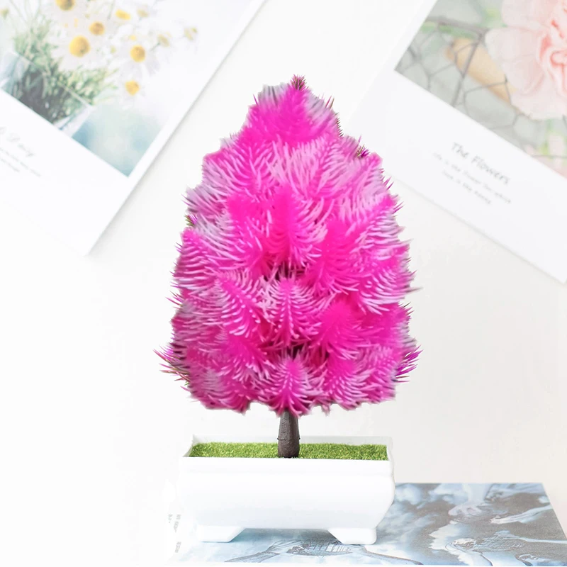 Искусственное растение бонсай маленькое Горшечное искусственное поддельный