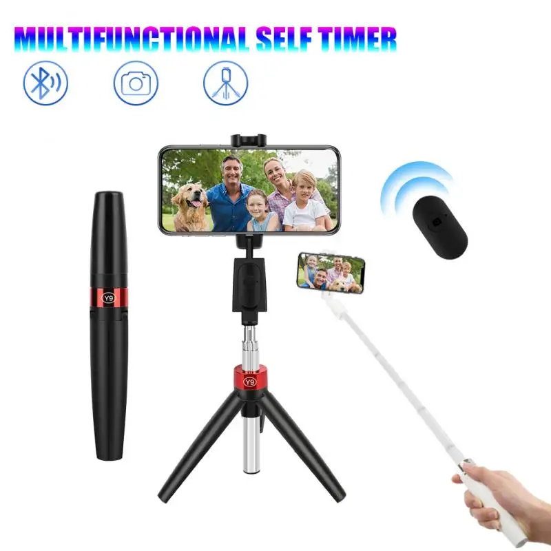 

3 In 1 Selfie Stick With Tripod Wireless Bluetooth Mobile Phone Holder For IPhone Samsung Shoot Video Vlogger Small Selfie Stick