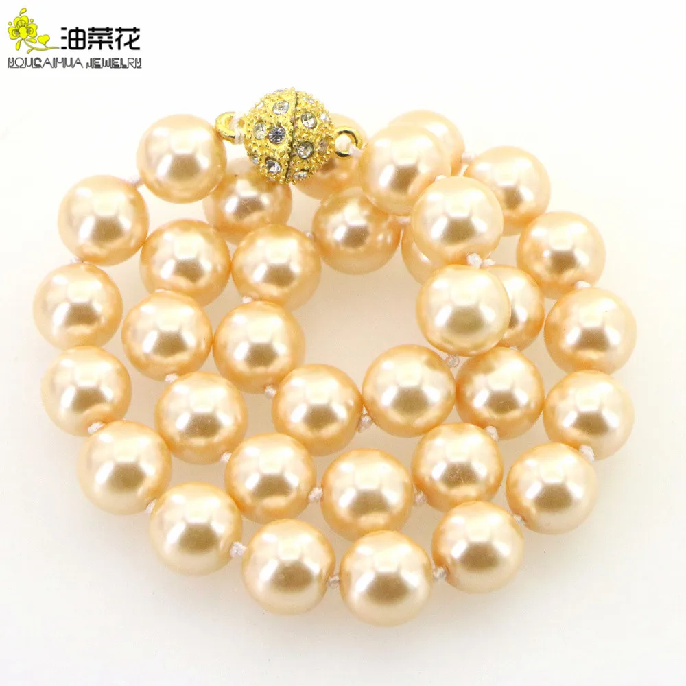 Скидка Charmming 12 мм розовое жемчужное ожерелье с морской ракушкой 18 дюймов бусины