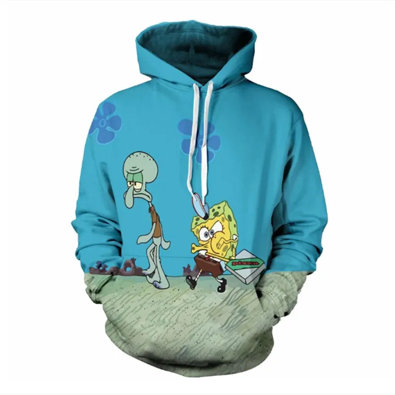 Толстовка с капюшоном Bold Brash Squidward Мужская и Женская толстовка длинным рукавом на