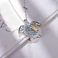new fashion accessories one big and one small turtle pendant necklace for women cute animal necklace party gift jewelry