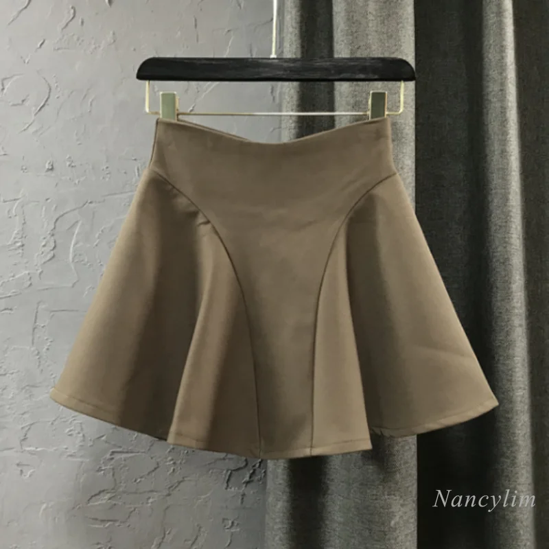 

Женская облегающая юбка в стиле преппи на осень и зиму 2021, юбка А-силуэта с завышенной талией, застежкой-молнией сзади