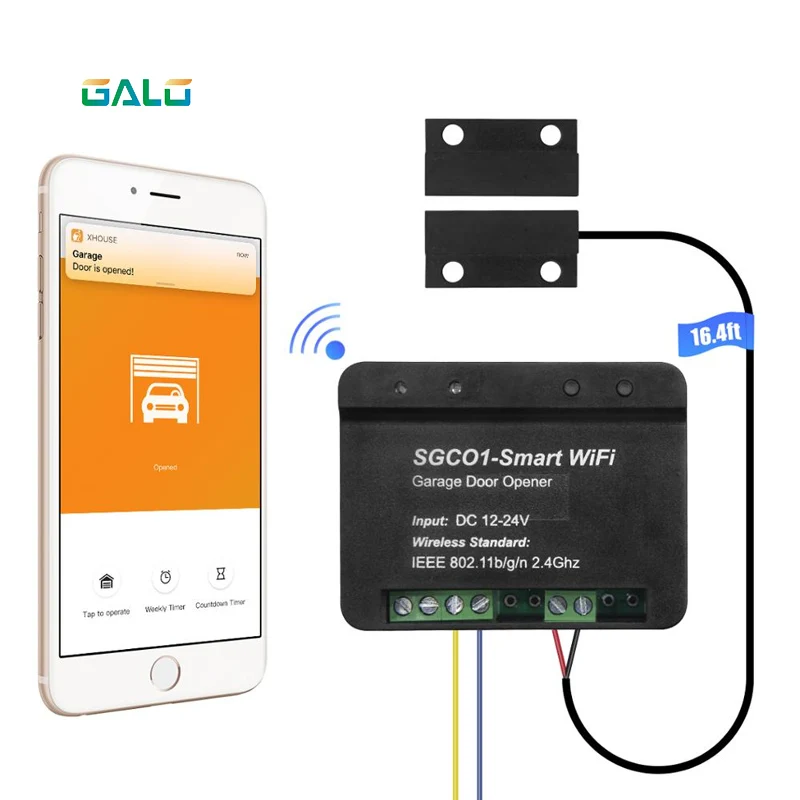 Смарт приемник ler WiFi переключатель раздвижная дверь гаража Открыватель с