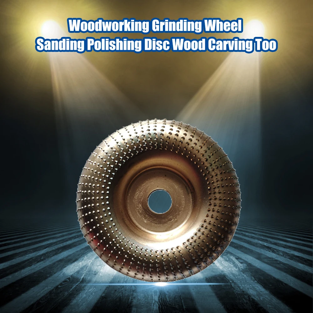 

100mm Woodworking Angle Grinding Wheel Abrasive Disc Angle Grinder Carbide Coating 16mm Bore Shaping Sanding Carving Rotary Tool