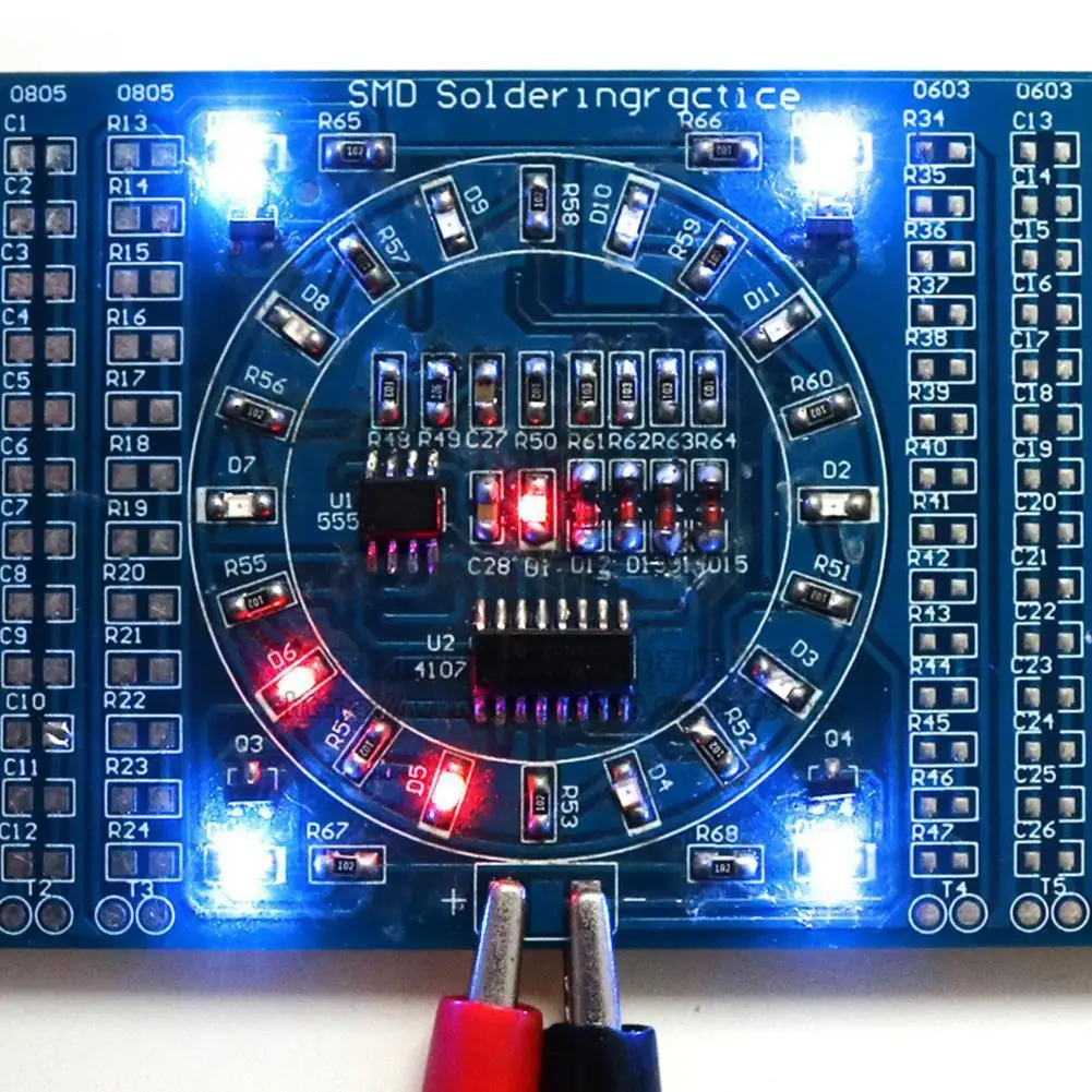 

Soldering Practice SMD Circuit Board LED Electronics SMT Components DIY PCB Kit Project Tools Basic For Soldering Kit C7D2
