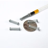 100pcscustomized steel small ballpoint pen compression springs for sale0 4mm wire diameter4 5mm out diameter18mm length