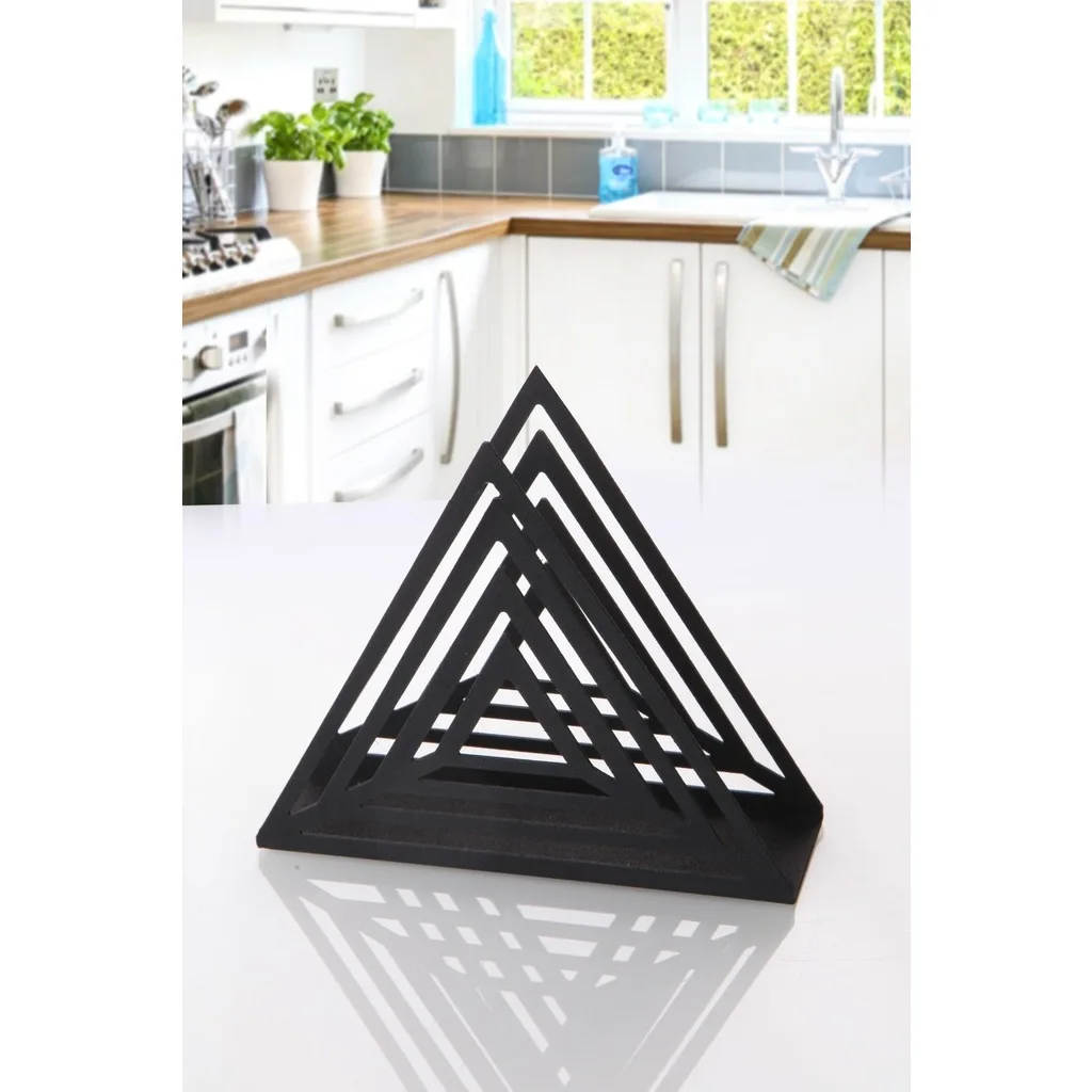 

Black Stainless Steel Quality Lux Napkin Holder Restaurant Hotel Table Storage Decor Kitchen Accessories Napkin Tissue Holder