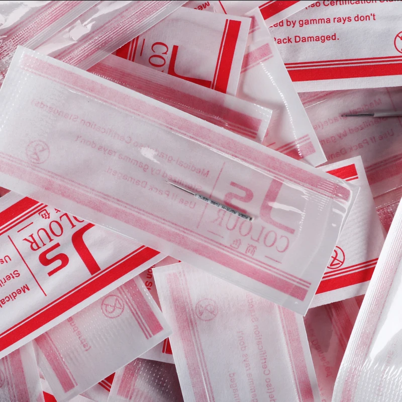 50 шт. Профессиональные Стерилизованные 5 Pin Круглые 5R противотуманные иглы для