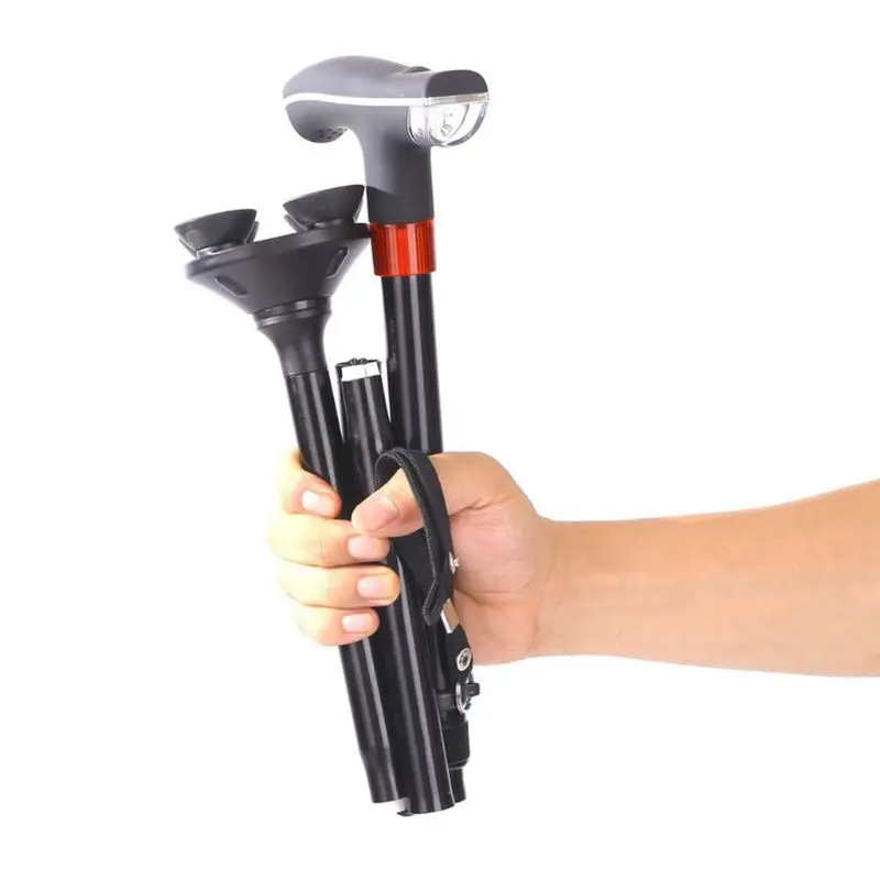 Складная трость для пожилых людей алюминиевая опорная телескопическая