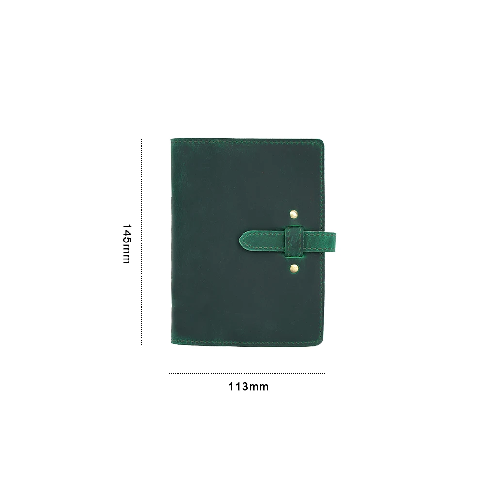 Green A7 Handnote, винтажный блокнот из натуральной кожи, А5, личный А6, А7, Дневник для путешествий, дневник, планировщик, блокнот, для школы, подарок на день рождения - Цвет: Green A7