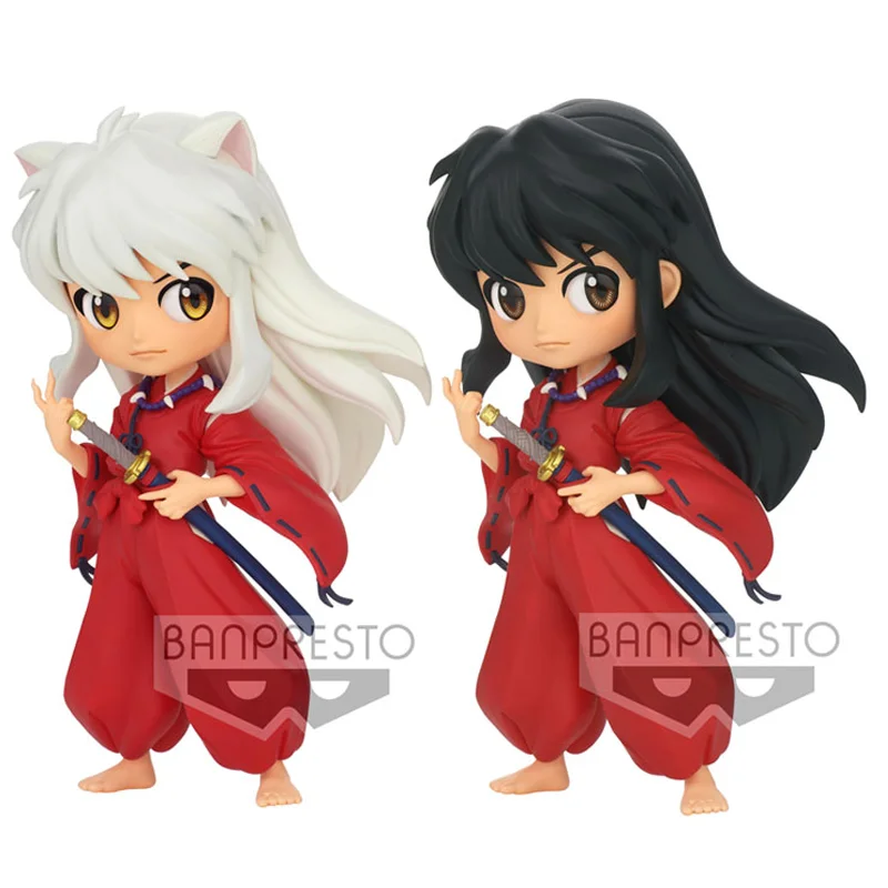 

Bandai Original BANPRESTO Q Version Japanese Anime Model Inuyasha Demi A White Hair B Black Hair