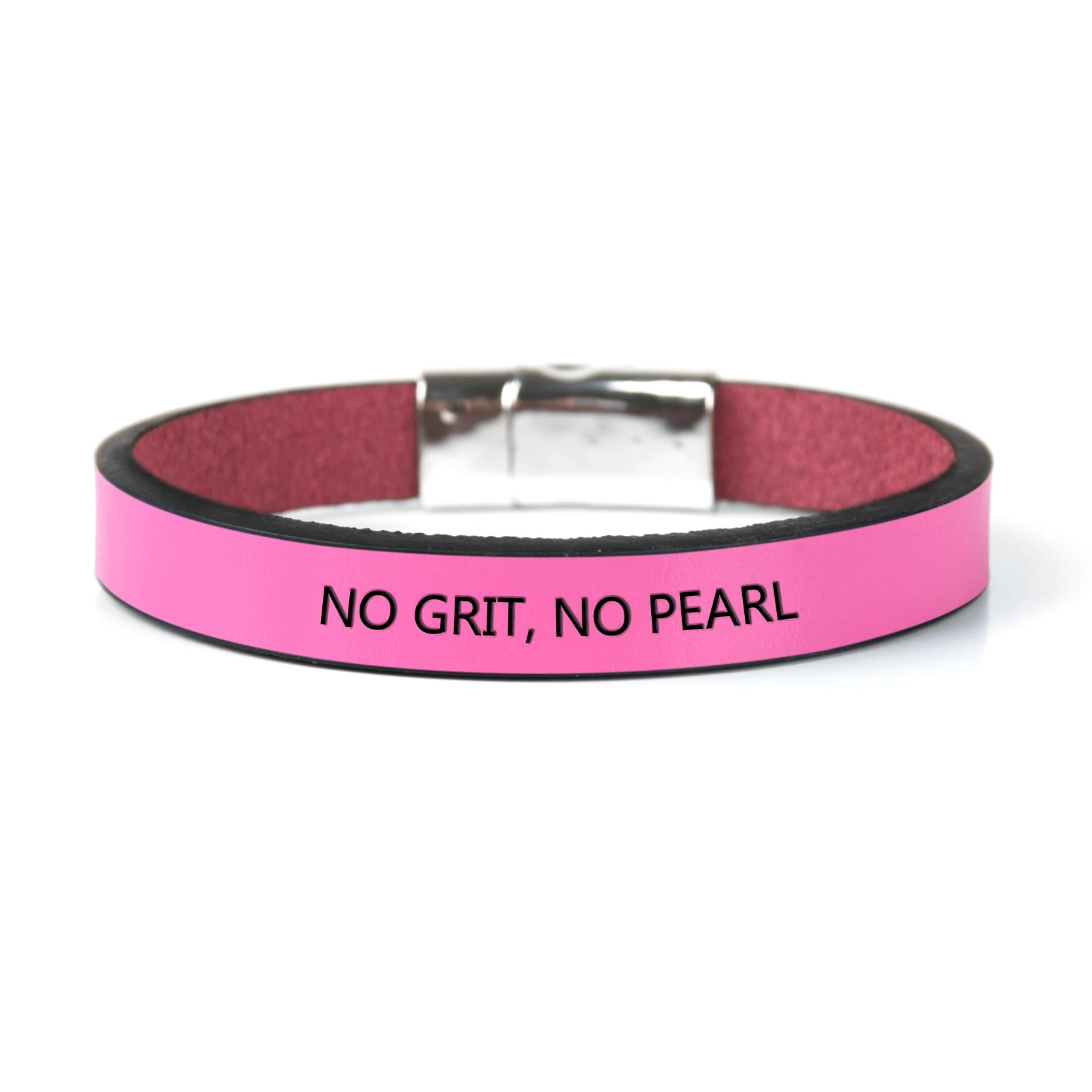 Без зернистости без жемчуга кожаный браслет для мужчин и женщин на заказ c