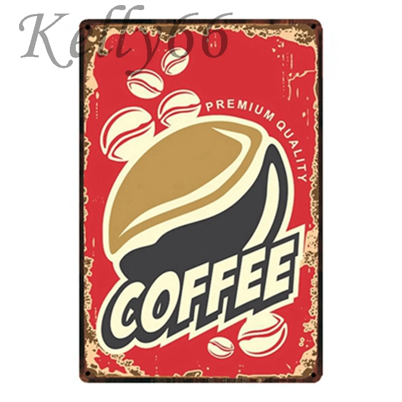[Kelly66] свежий горячий кофейник Stout винтажный металлический художественный знак