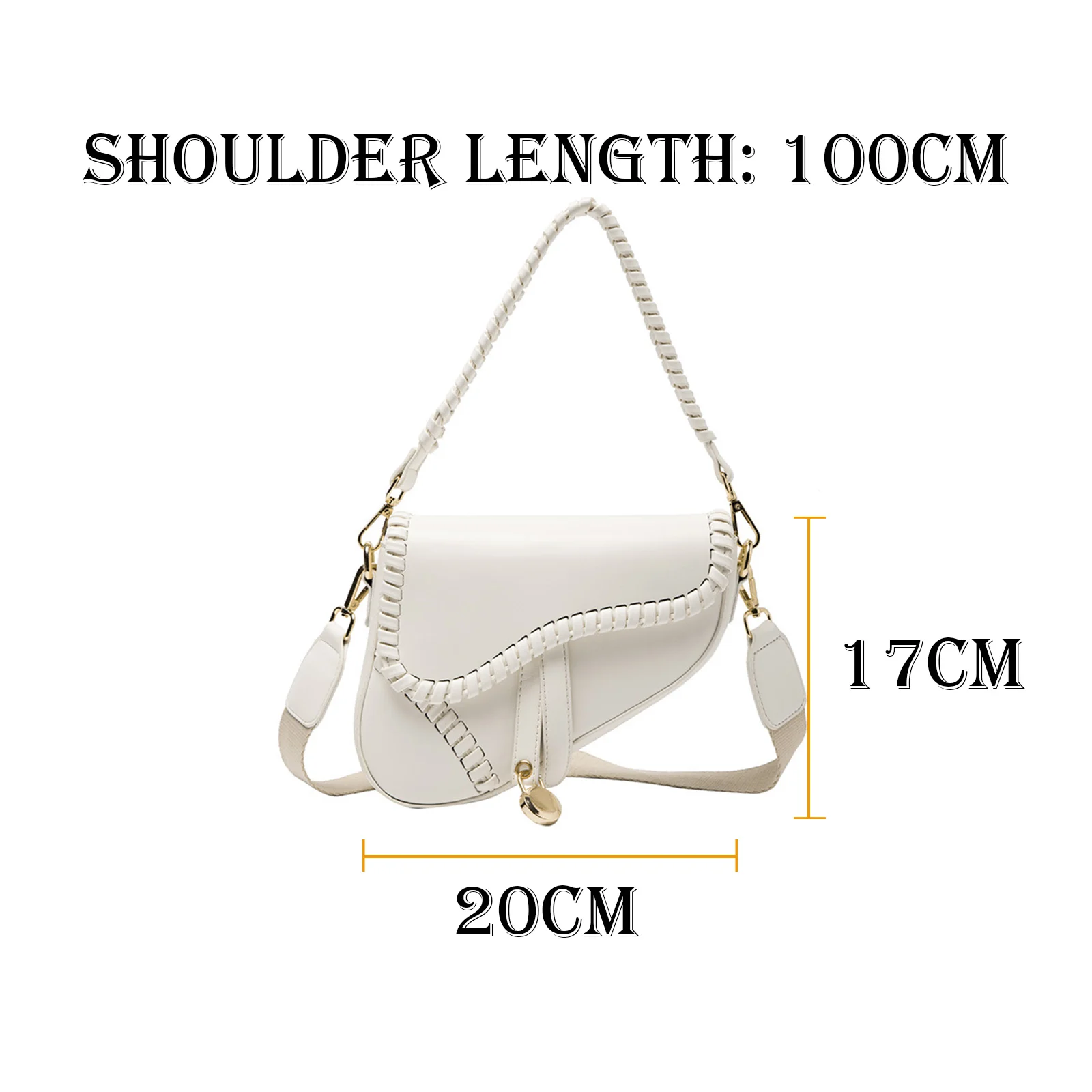 

Summer Fashion Saddle Women Shoulder Bag Irregular Solid Knitting Hasp Zipper Chest Underarm Small Vintage Handbag WB4038