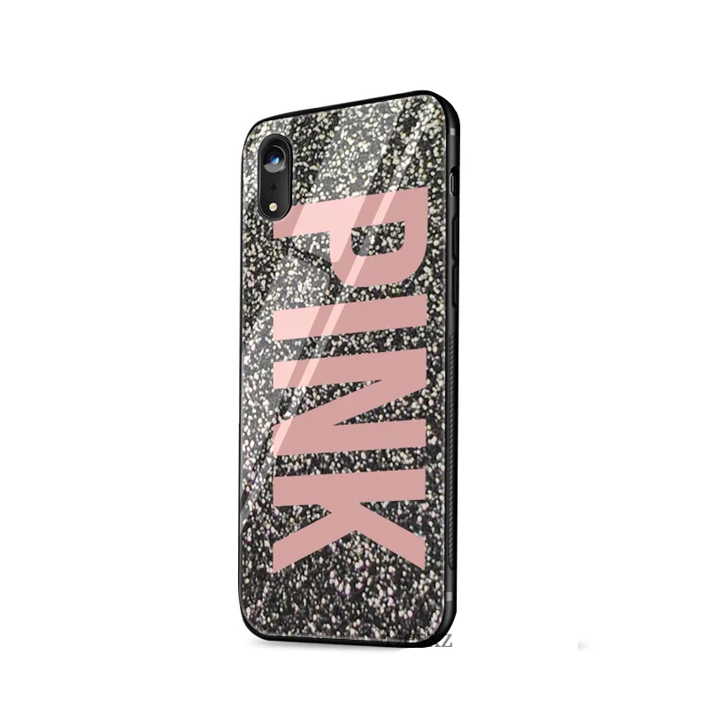 Чехол из закаленного стекла love pink girly pretty противоударный чехол для iPhone X 6 6s 7 8 Plus XS