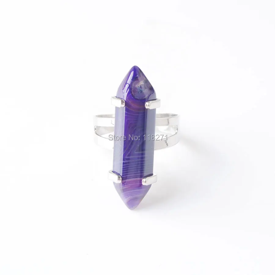 WOJIAER уникальные кольца для женщин из натурального камня шестиугольник столб