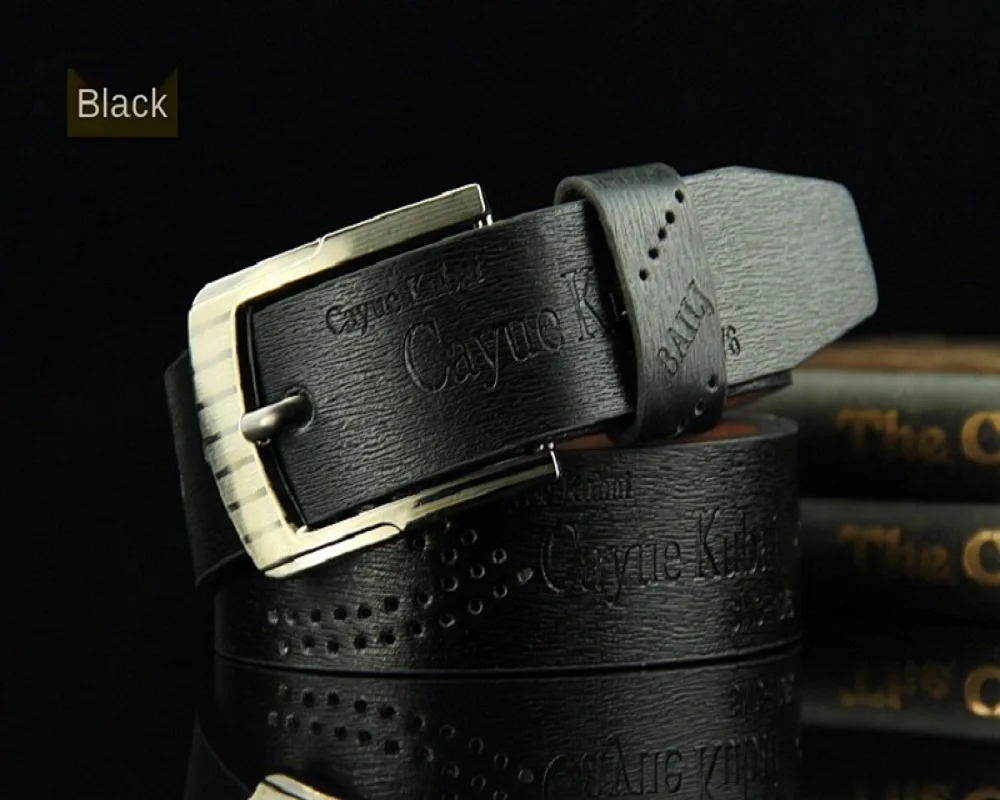 

High Quality Men Fashion Printing Retro Hollow Out Belt Casual Leather Belts