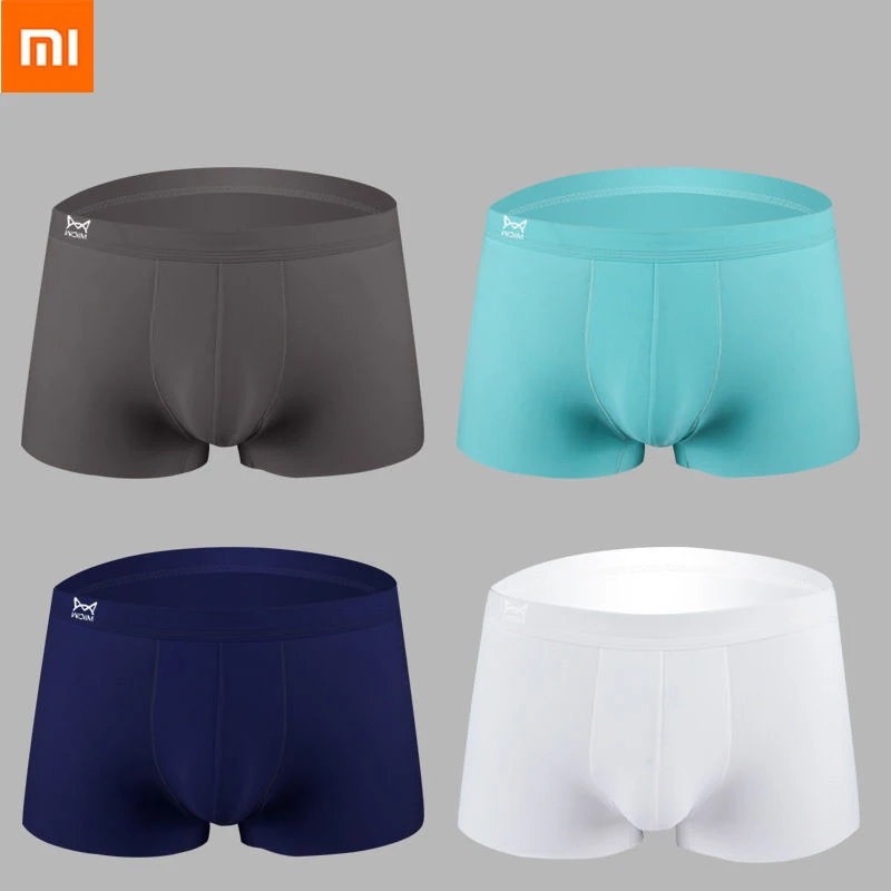 

3pcs Xiaomi Mijia Seamless Ice Silk Underpants Men Quick Dry 3D Breathable Silk Boxer Briefs for Men Elastic Cool Men's Panties