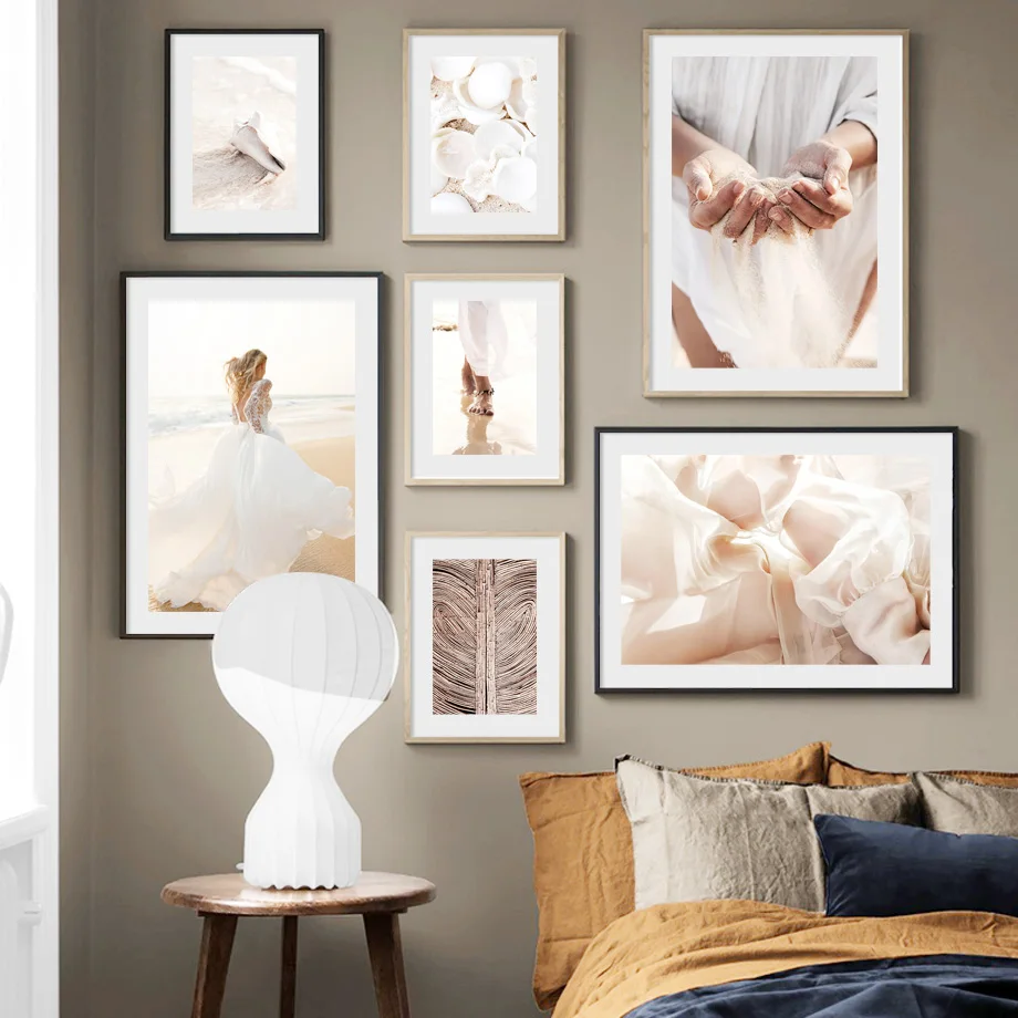 Зерна песка искусство на стену в виде зерен ладони Картина холсте скандинавские