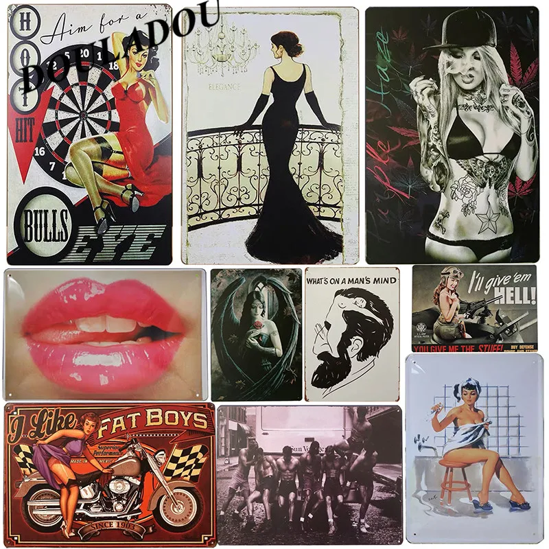 

[Douladou] Avril Lavigne Hot Lady Artwork Nail Shop Metal Retro Style Decor Tin Sign Vintage Style Poster Art Sticker20x30CM