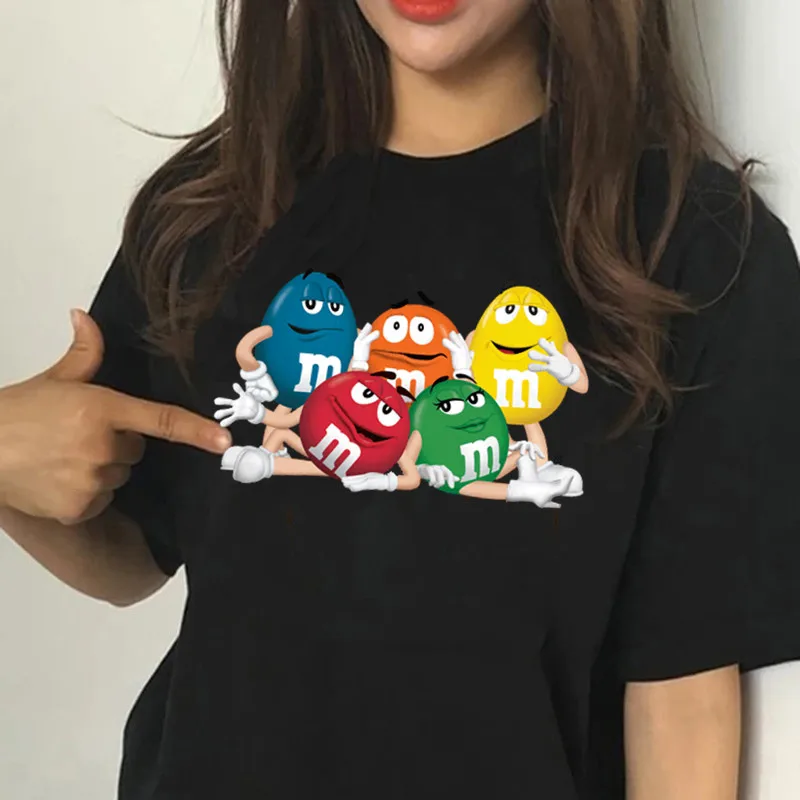 Футболка женская с коротким рукавом смешная рубашка принтом Шоколадных Бобов мм