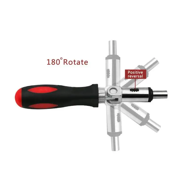 

1/4 Inch 180 Degree Adjustable Hexbit Angle Ratchet Ratchet Hex Bit Driver Screwdriver Driver Z4H8