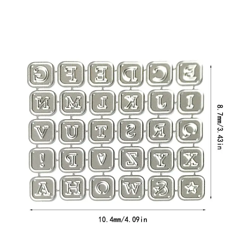 

26pcs Alphabet Capital Letters Metal Cutting Dies Stencil Scrapbooking DIY Album Stamp Paper Card Embossing Decor Craft