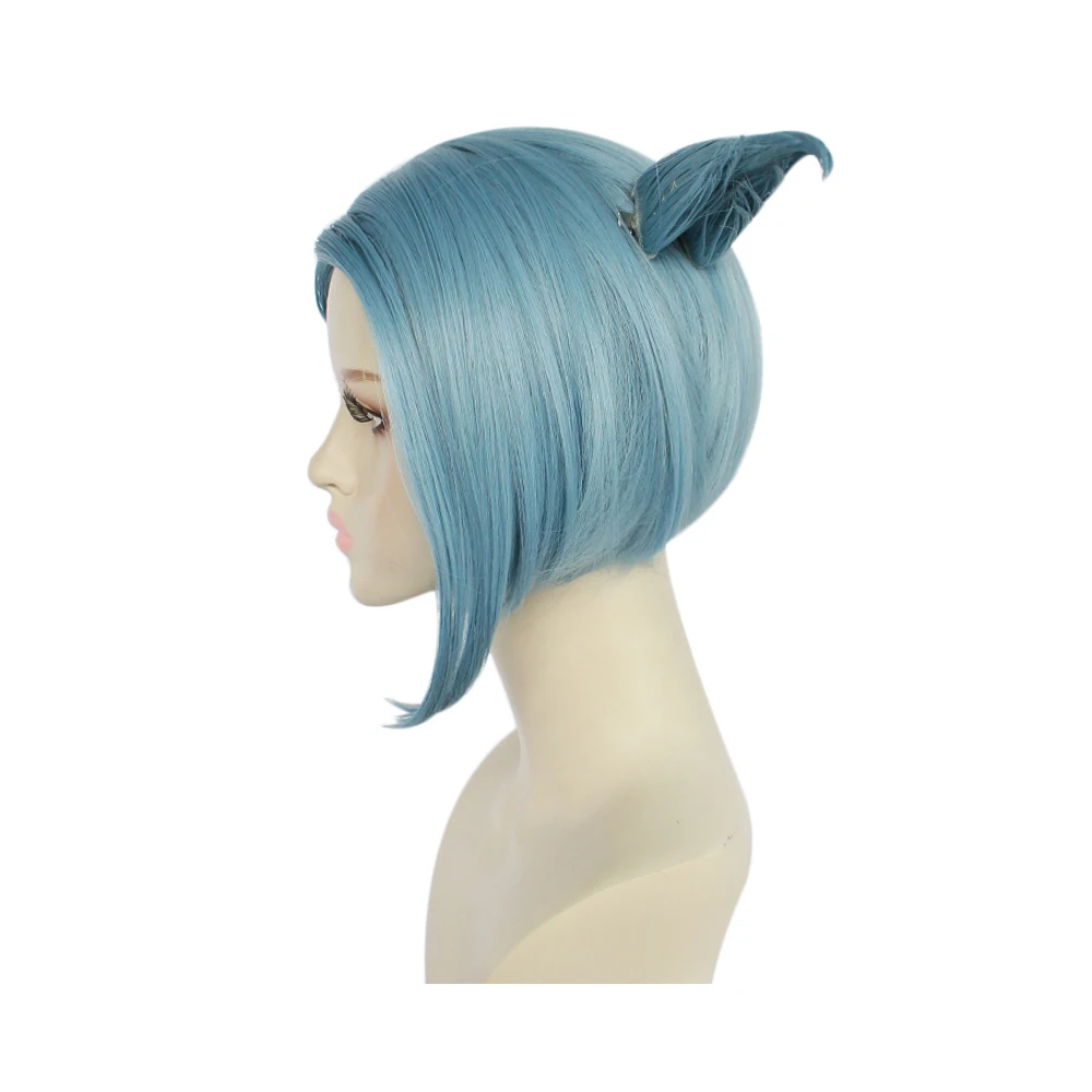 Shingetsu Nagisa Cosplay Wigs Game Danganronpa Another Episode Mixed Blue High Temperature Fiber Hair Wig |