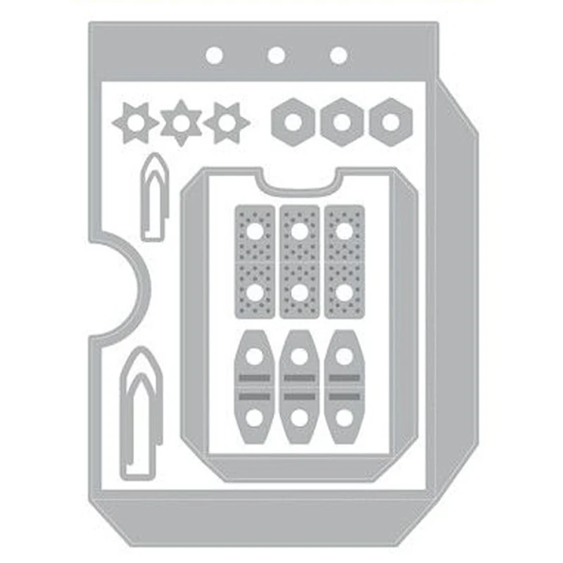 Большой карманный альбом Panalisacraft штамповочные трафареты для самостоятельного