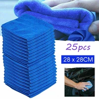 new 25 pieces of super large size 30x30cm microfiber cleaning automatic car wash detail soft cloth scouring cloth