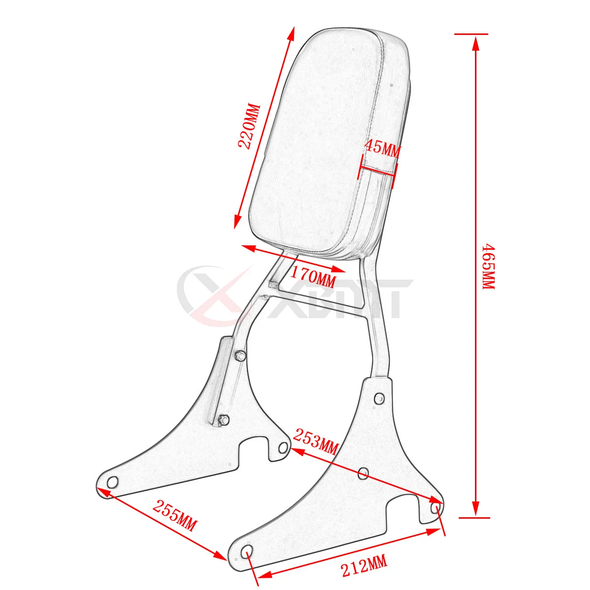 Мотоцикл спинки Sissy бар для Kawasaki Vulcan 400 800 VN400 VN800 1996-2019 1997 1998 1999 2000 2001 2002 2003 2004 2005 |
