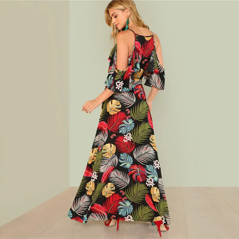 Женские платья Boho с цветочным принтом богемные глубоким v образным вырезом и