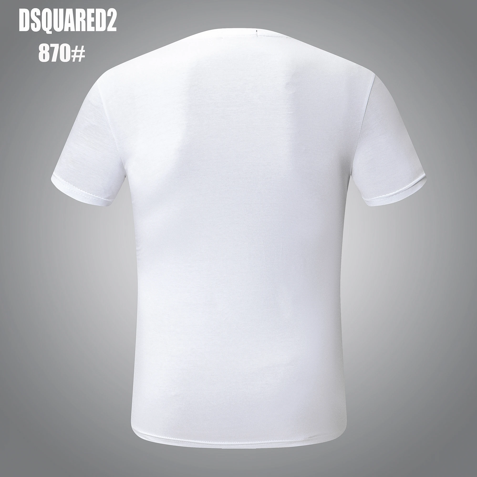 

DSQUARED2 Men's Women's Printed LettersRound Neck Short Sleeve Street Hip Hop Pure CottonD2 Authentic Tee DSQ2 T-shirt 870