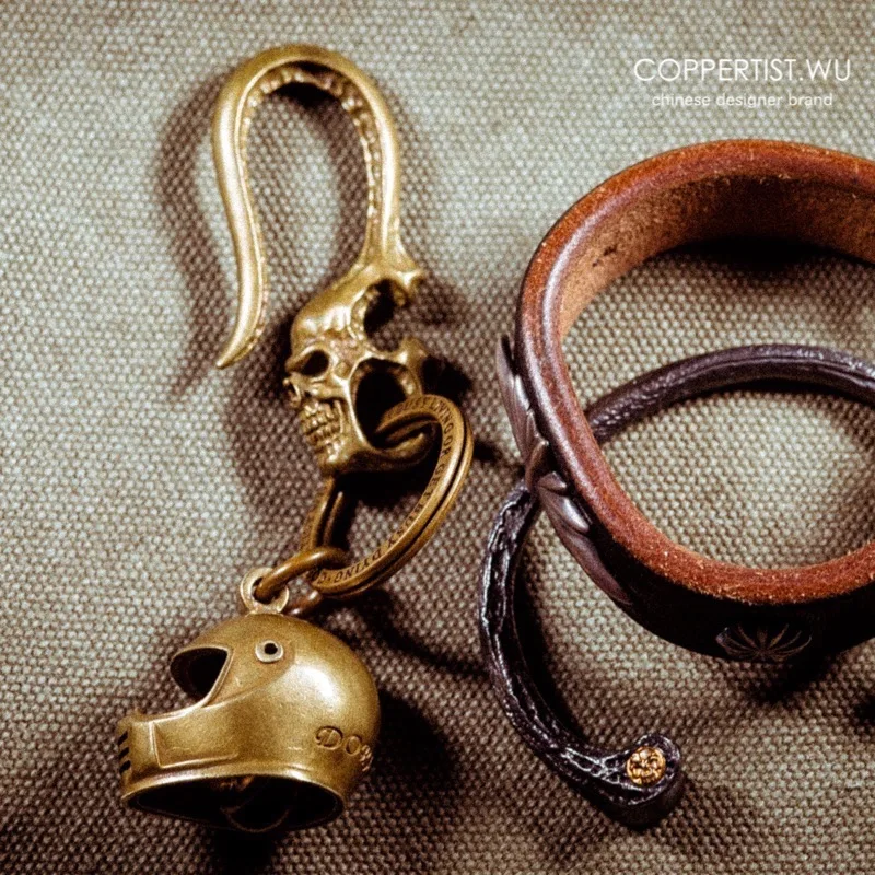 Coppertist. Wu оригинальные Мотоциклы шлем Брелки кулон в форме Черепа скелета