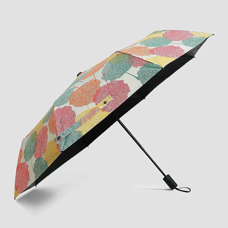 Женский складной зонт с Кленовым листом креативный ульсветильник Зонт черным
