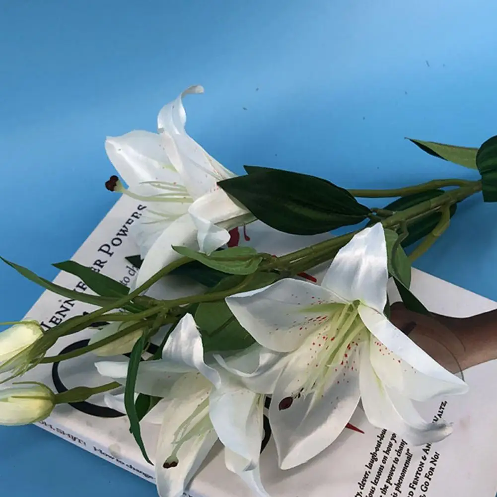 Искусственные лилии цветок ветка 1 шт. высокое качество имитация цветка Lilium