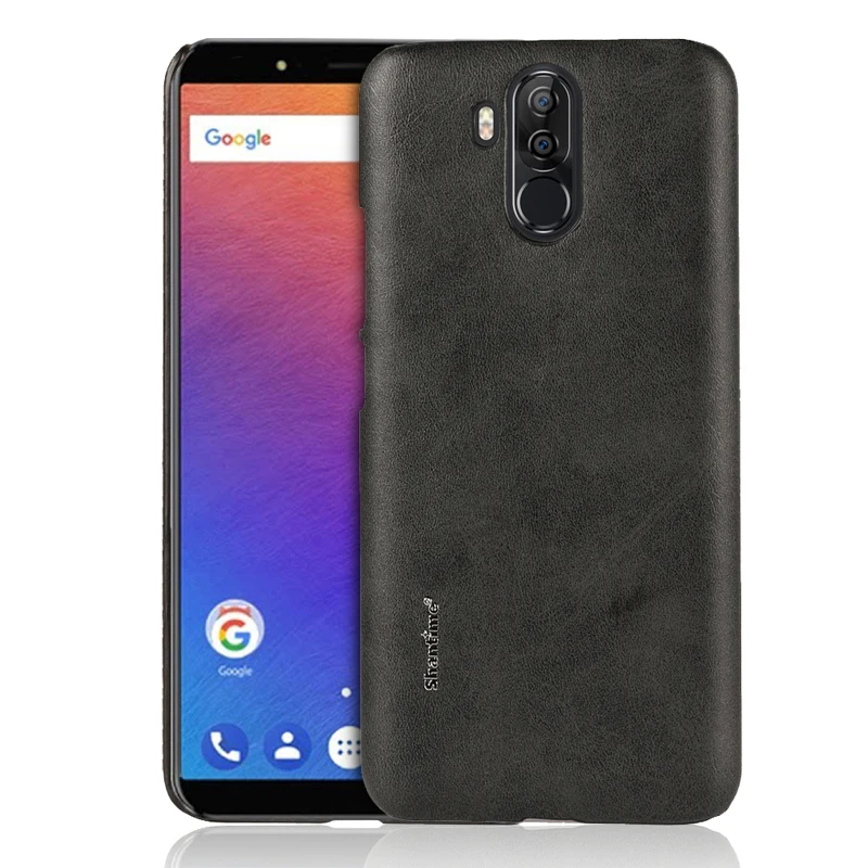 Чехол для Ulefone power 3, чехол для Ulefone power 3 S, деловой чехол для Oukitel K6 Vernee X, Обложка на заднюю панель из искусственной кожи, чехол для телефона - Цвет: BLACK