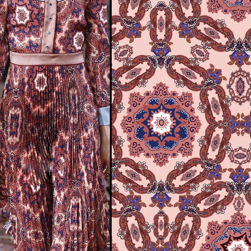 

145 cm wide digital printing fabric meter summer pajamas dress fabric handmade DIY fabric wholesale cloth