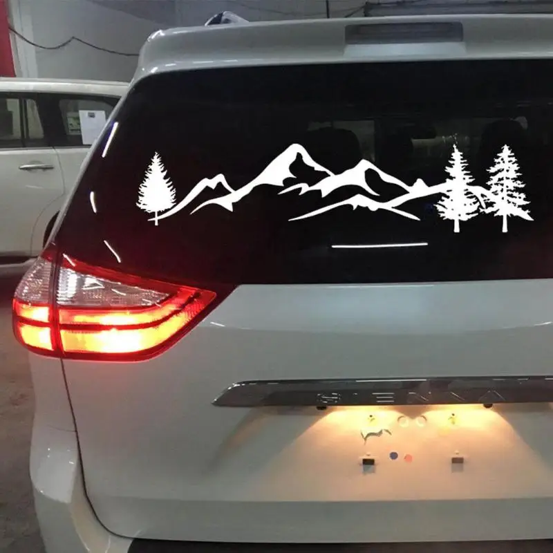 Car Styling Sticker SUV RV Camper Offroad White Tree Mountain Forest Decal Fine Appearance Good Looking Compact Durable | Автомобили и