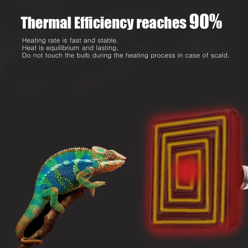 Новая квадратная лампа E27 для обогрева домашних животных внешний черный