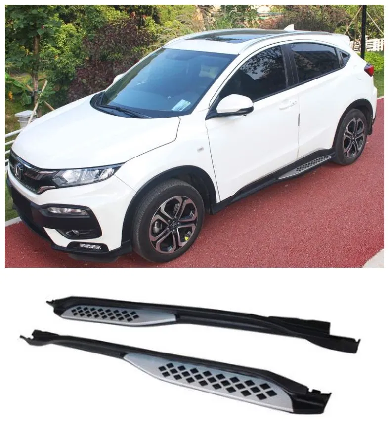Estribos de aleación de aluminio de alta calidad, pedales de barra de paso lateral para Honda XRV HRV HR-V, 2016-2021