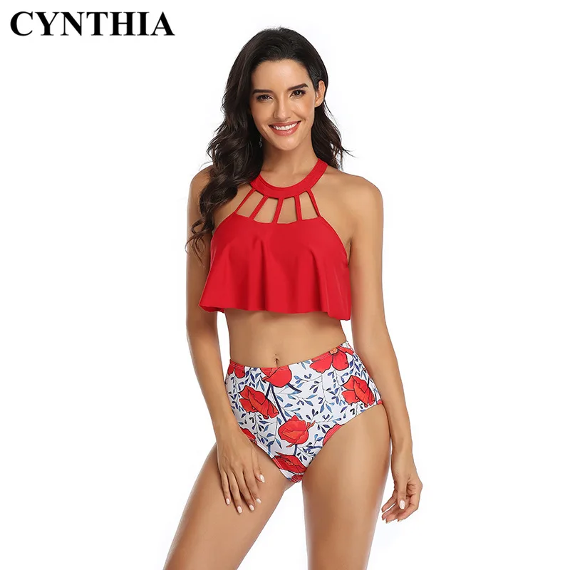 

Купальник-бикини женский, 7-5 цветов, с высокой талией