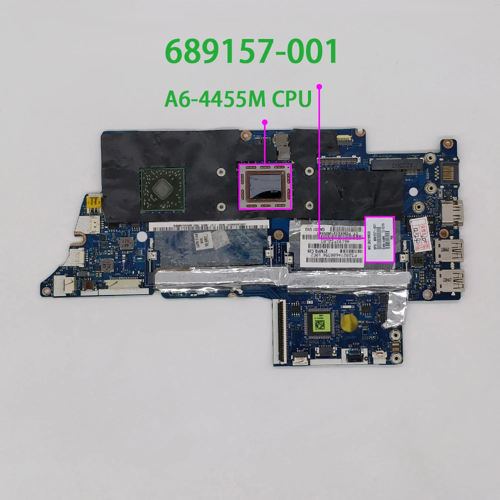 Genuine 689157-001 689157-501 689157-601 QAU51 LA-8731P A6-4455M Laptop Motherboard for HP ENVY SLEEKBOOK 6 6-1000 NoteBook PC