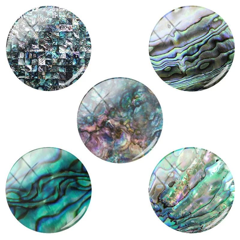 

TAFREE Colorful Abalone Shell 12mm/15mm/16mm/18mm/20mm/25 mm Glass Cabochon Dome Cameo Pendant Settings For DIY KeyChain TX658