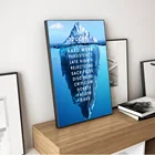 Настенная картина айсберга, модульный мотивационный постер на холсте с изображением пейзажа, Современный домашний декор для гостиной