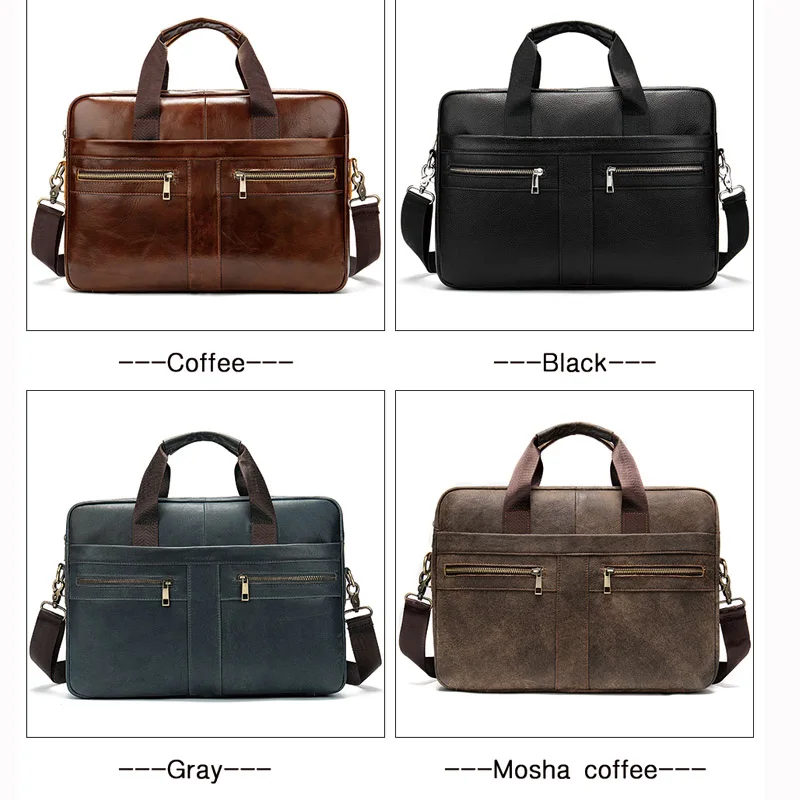 Men's Briefcases Men's Bags Genuine Leather Lawyer/office Bag for Men Laptop Bag Leather Briefcases Bag for Documents 209