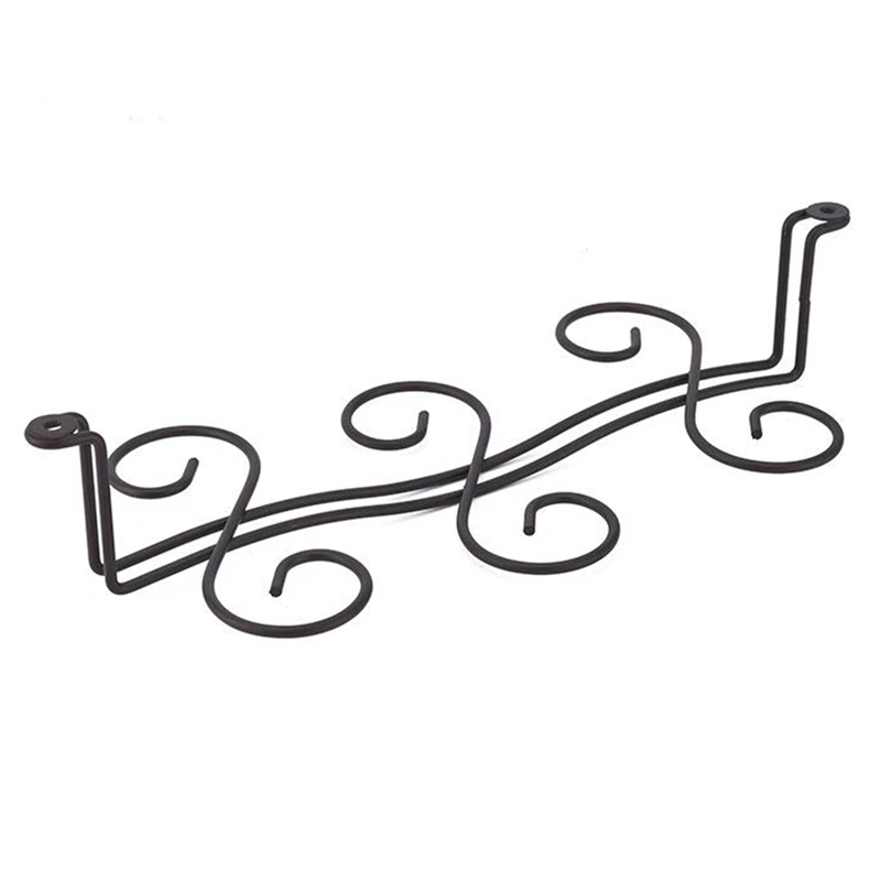 

Wine Iron Made Cups Holder Coffee Mugs Hanging Stand Kitchen Organizer Drying Shelf for Kitchen Home (Can Store 6)